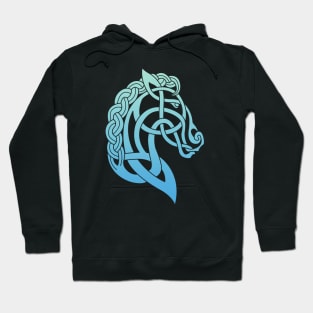 Celtic Horse Teal & Aqua Blend Hoodie